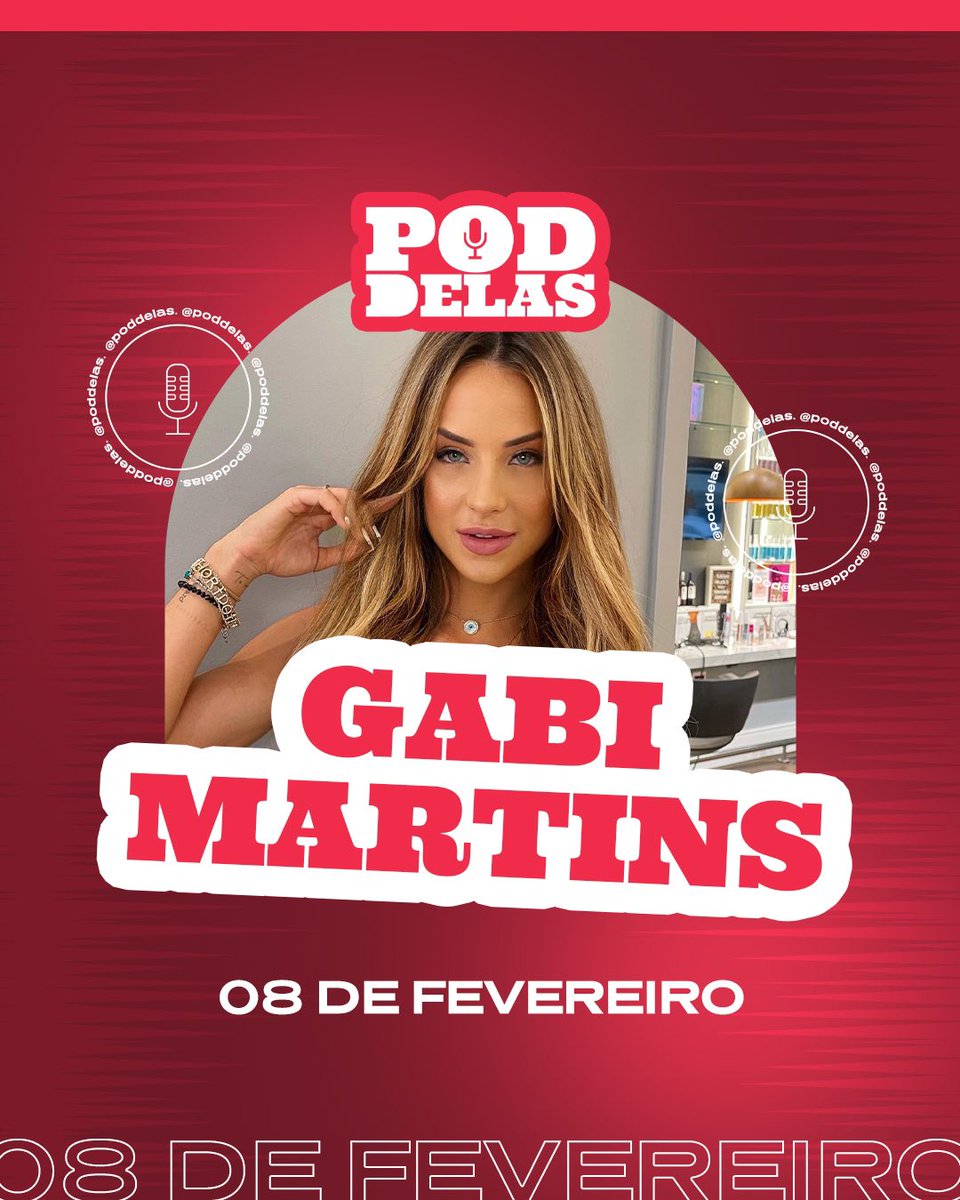 poddelaspodcast's tweet photo. BOM DIA!!!

Hoje é dia de Gabi Martins no poddelas, 17h no nosso canal ♥️ https://t.co/CpB1WIXTOb