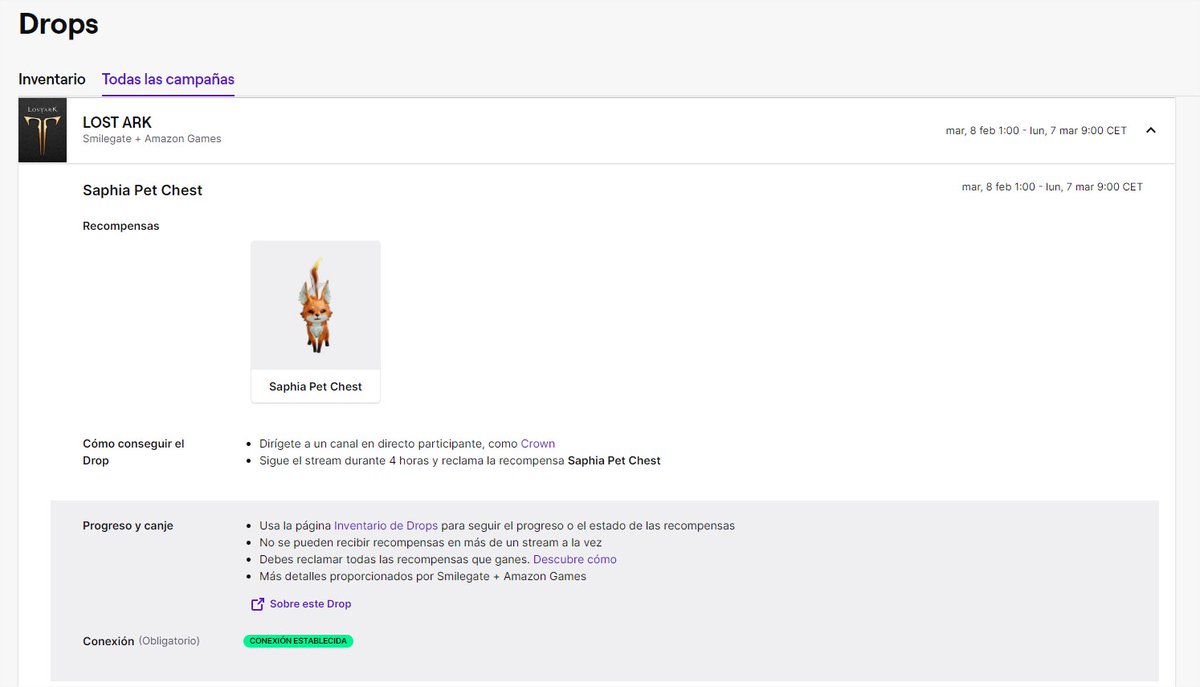 💙 #Drops enabled! 🎁👍 #LostArk 
Aún no sé que eevolución elegir... el Glaceon de aquí tiene un color extraño 🤣
Si no has configurado aún tu cuenta, hazlo aquí playlostark.com/es-es/twitch-d…
