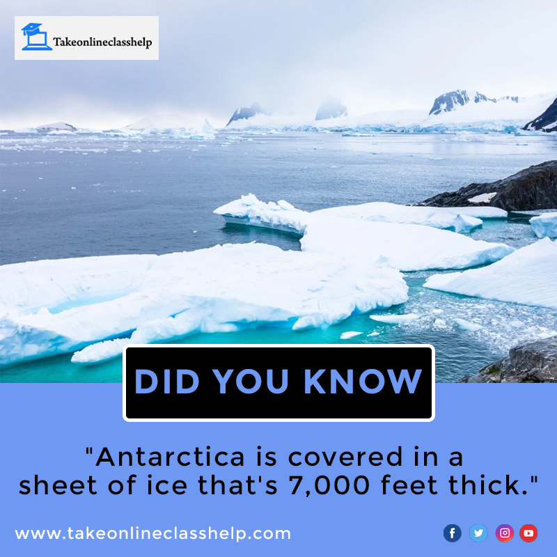 TOC_onlineclass's tweet image. For reference, that's about 19 football fields. The U.S. Antarctic Program also notes that if the ice sheet ever suddenly melted, it would raise the sea level worldwide an estimated 200 feet and submerge much of the Gulf and Atlantic coastal areas of the U.S.
#DidYouKnow #Facts
