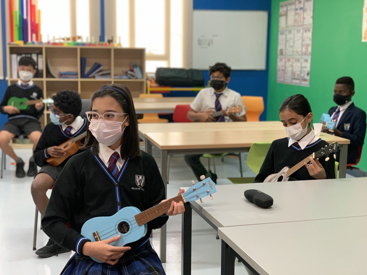 BCAbuDhabi's tweet photo. Year 6 pupils have started to learn about the ukulele. They began the unit of work by studying the technique of fingerpicking before moving onto learning some chords!
#BCADMusic https://t.co/uNncUD0HOA