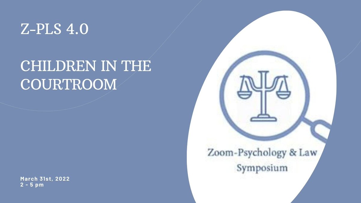 CELL (@cell_kuum) on Twitter photo 📣SAVE THE DATE: Mark our 4th Z-PLS event in your agendas! Thursday March 31st⬅️
This edition's theme is 'Children in the Courtroom' with international experts presenting on topics such as child memory and interviewing. Stay tuned for the final program and registration link #ZPLS 📣SAVE THE DATE: Mark our 4th Z-PLS event in your agendas! Thursday March 31st⬅️
This edition's theme is 'Children in the Courtroom' with international experts presenting on topics such as child memory and interviewing. Stay tuned for the final program and registration link #ZPLS