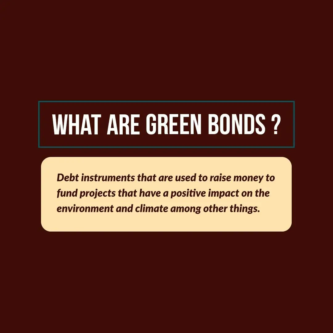 FFFOdisha's tweet photo. Green Bonds were introduced in the budget session for 2022-23 for issuing them which will be used for further development of green infrastructure in India.
#GreenBonds #Budget2022 #UnionBudget #climatechange #Environment #fffodisha #fridaysforfuture #fridaysforfutureindia https://t.co/IGjOTtmUFZ