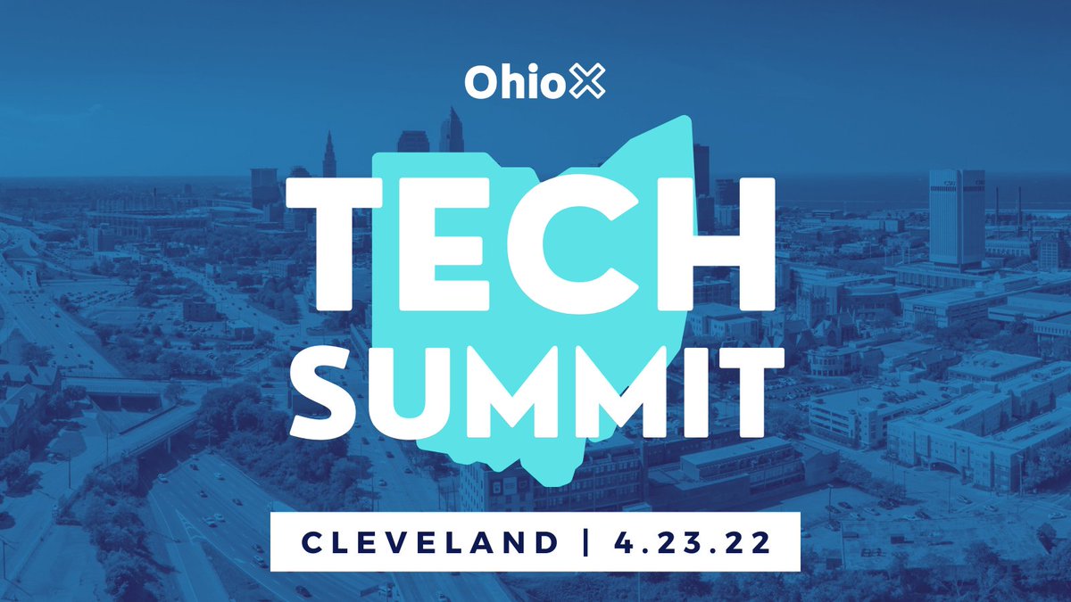 OhioXOrg's tweet image. Introducing, the Ohio Tech Summit. 

Join us in Cleveland on Saturday, April 23.

Get your ticket today for a special reduced rate using code, &quot;first&quot;.

➡️ Info + tickets: ohiox.org/techsummit
