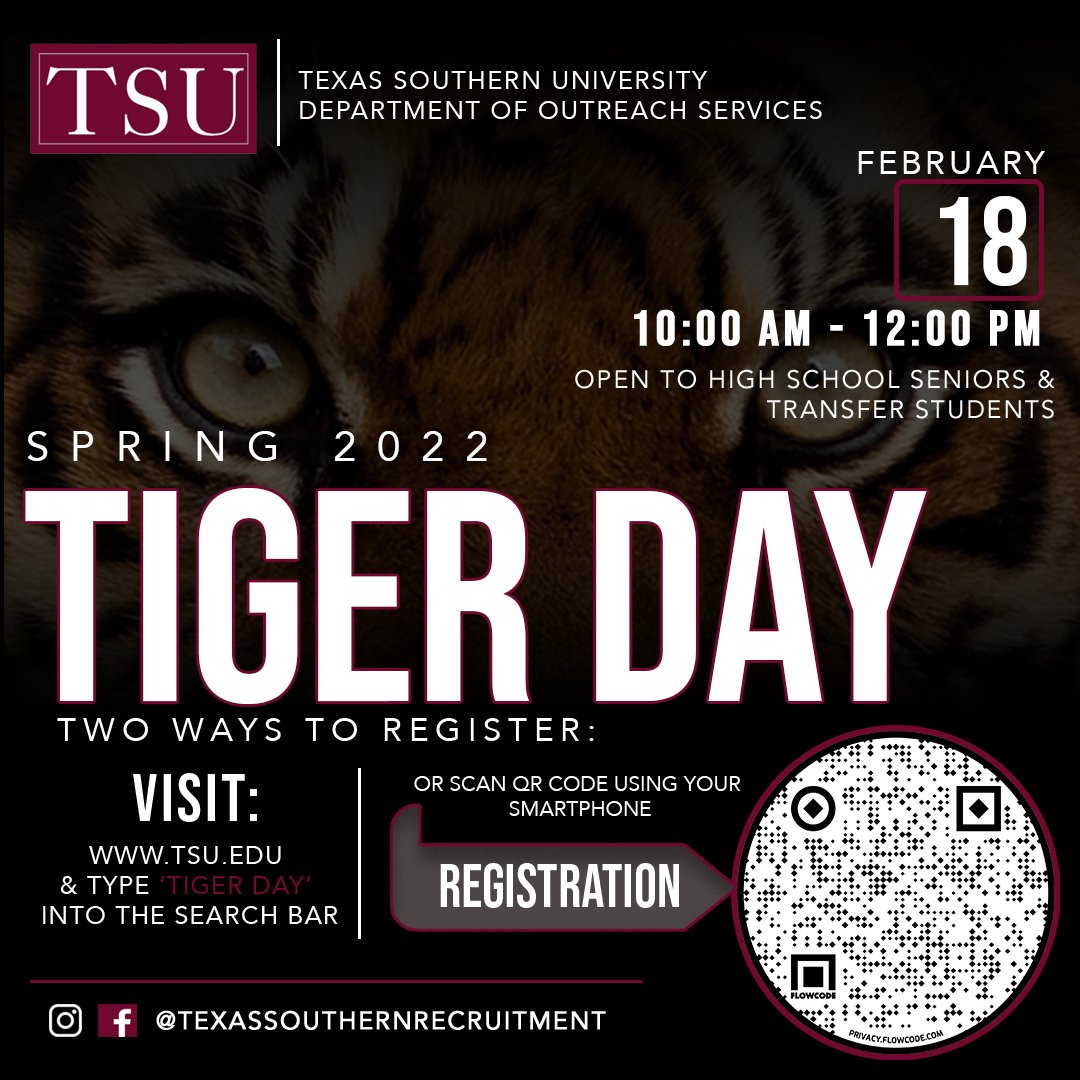 LanghamCreekCCS's tweet photo. LOBOS are you interested in TSU?  Check out Tiger Day on Feb 18th. https://t.co/C7KlvuSr26