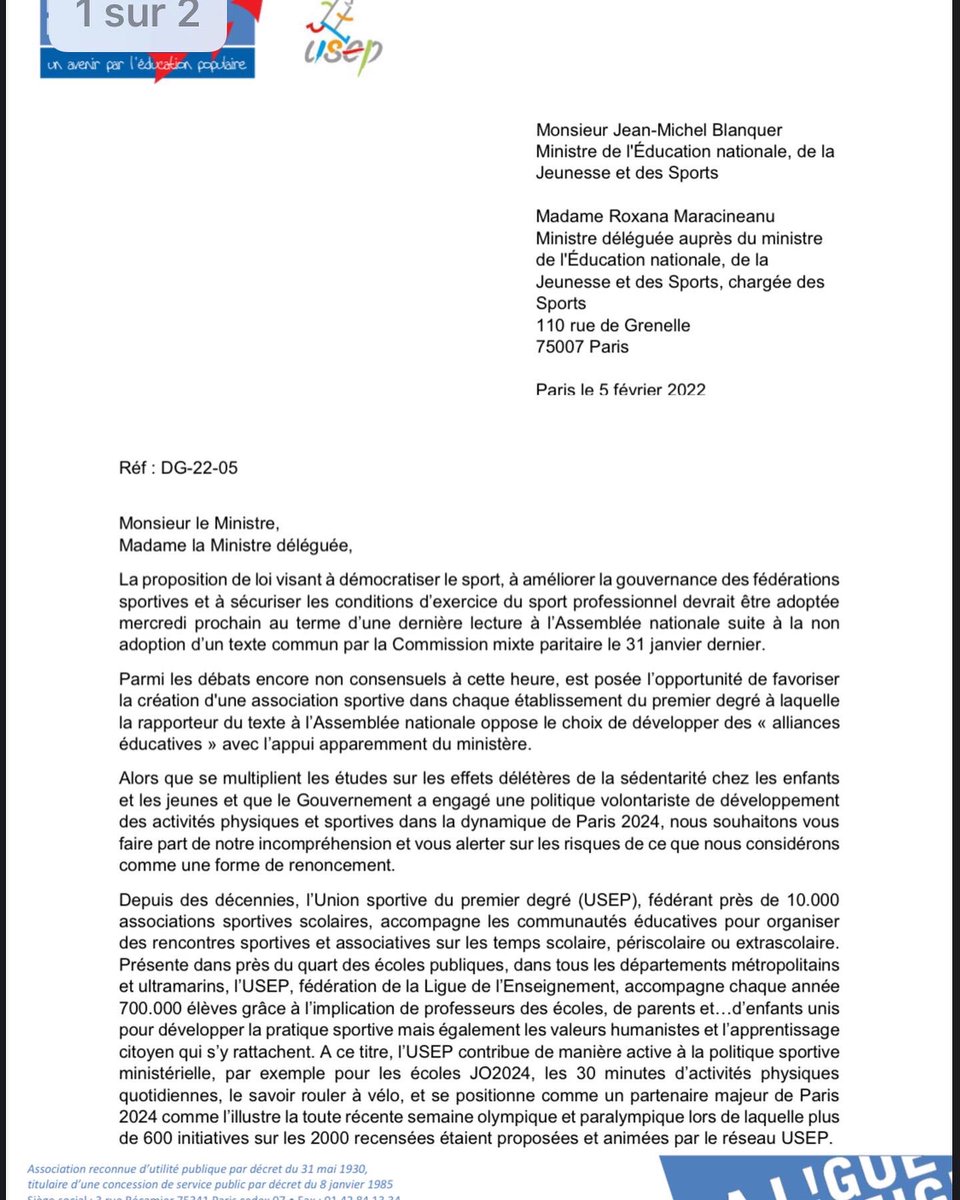 UsepVaucluse's tweet photo. Non au dépôt de l’amendement qui vise à privatiser le service public du sport scolaire !! 

A diffuser ! 

@usepnationale https://t.co/dtqpd4rgal