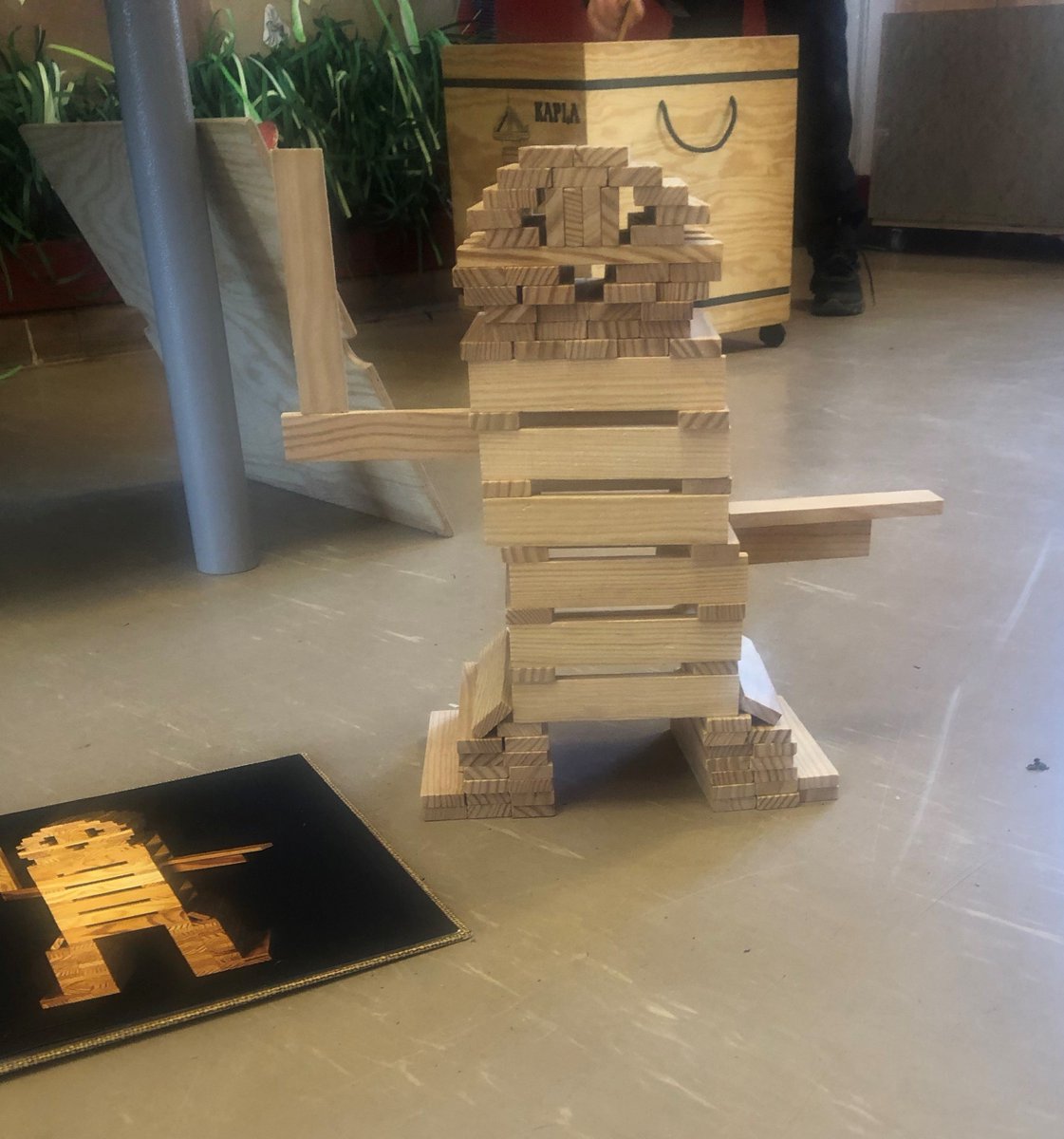 Kai has made this amazing robot using @kapla planks today👏