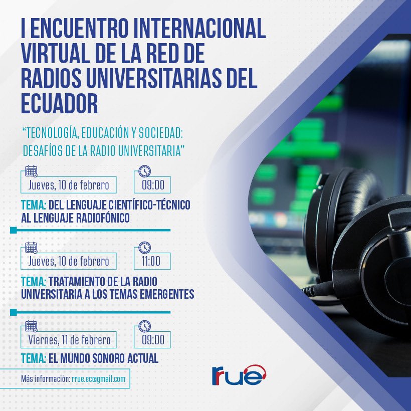 p_chavero's tweet photo. 🎙 Esta semana, en la #RRUE, estaremos conversando sobre la importancia de la #radiouniversitaria en la universidad y en la sociedad. 
🤠Estaremos con colegas de Argentina, Colombia, Ecuador y España.
👉Inscríbete aquí [gratuito] y acompáñanos: https://t.co/dVMd209t7a https://t.co/M3fB3XhT5z