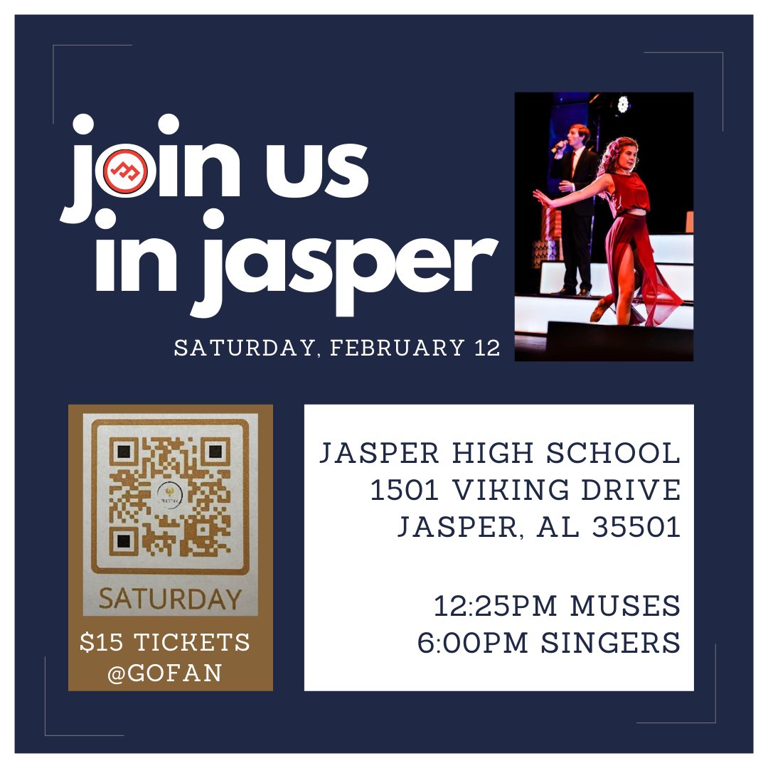 OMHSChoirs's tweet photo. Join us in Jasper this Saturday as we compete in the Jasper Foothills Show Choir Classic. https://t.co/yI4EBfFLiq