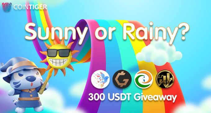 CoinTigerRussia's tweet photo. 🌈#CoinTigerCampaign #GiveawayWithLoveOfCoinTiger👆🏻
🌹🌹Раздача 300 USDT🧧🧧

❓Будут ли #GOL #CNYX #LTEX и #INDIA 🌧(падать) или 🌞(расти) на момент 10:00, 11/02/2022 (UTC)? 
🗝Жмите https://t.co/d3NteY4zv1,  чтобы участвовать

🏆 Приз: Всего 300 #USDT

🔆RT, Лайк, Отметьте 3-их https://t.co/l9taEp4XtS