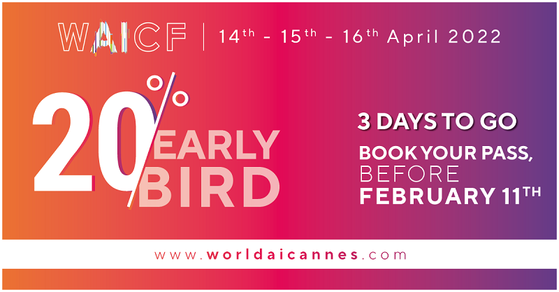 [NEW EARLY BIRD #WAICF] 3⃣ DAYS LEFT⏳ TO ATTEND THE WORLD'S FLAGSHIP AI EVENT AT THE BEST PRICe POSSIBLE! 
Grab your Full Pass now and get 20% off here👉worldaicannes.com/fr/book-your-p…