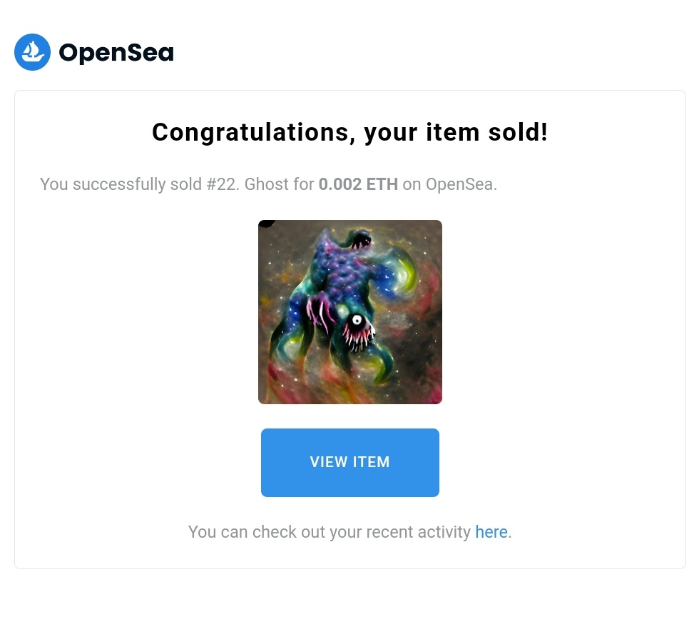 Cosmic_Terrors's tweet photo. Just sold our first NFT!
We are going to send him/her some gift!

#NFT #NFTs #NFTCommunity #NFTGiveaway #NFTdrop #NFTdrop #nftart  #opensea #OpenSeaNFT #Polygon https://t.co/HuUkzoT9OF