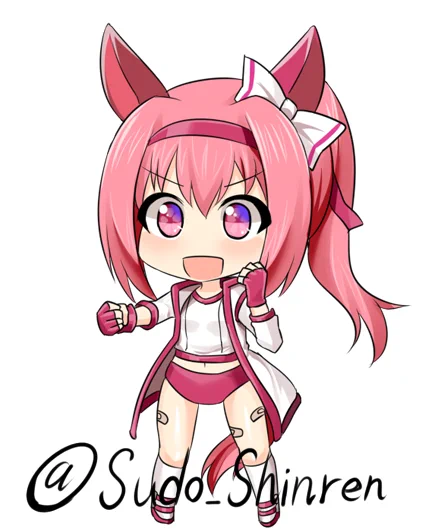 #ウマ娘 #ハルウララ 配信でハルウララを描きました。 