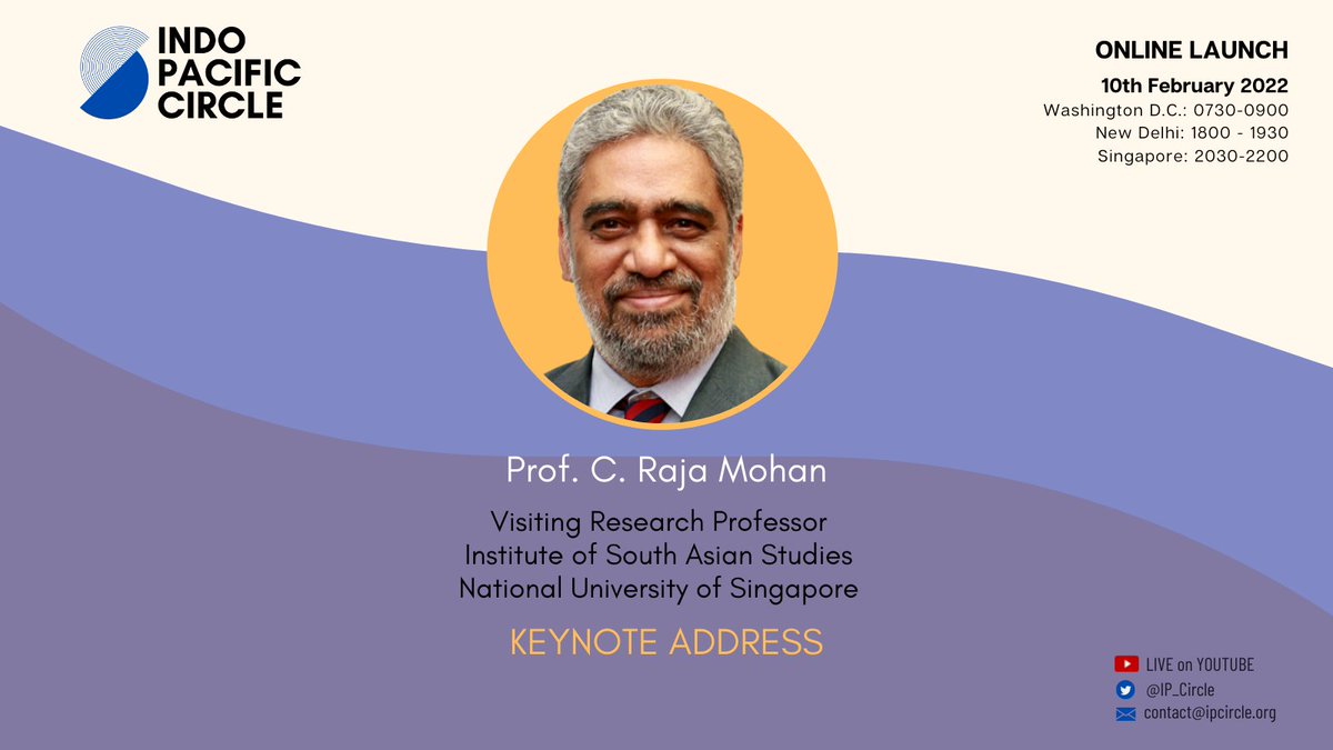IP_Circle's tweet photo. We will be launching the #IPCircle on
🗓️ 10th Feb
⏰ 1800 hrs IST

Special Add by Amb. Kelly Keiderling (DAS, U.S. Dept of State)

Keynote by @MohanCRaja 

@HappymonJacob @SushantSin 
@CPR_India @CSDR_India @USAndChennai 

Watch it live: https://t.co/qrobmZk28E https://t.co/o3r3jkWFgW