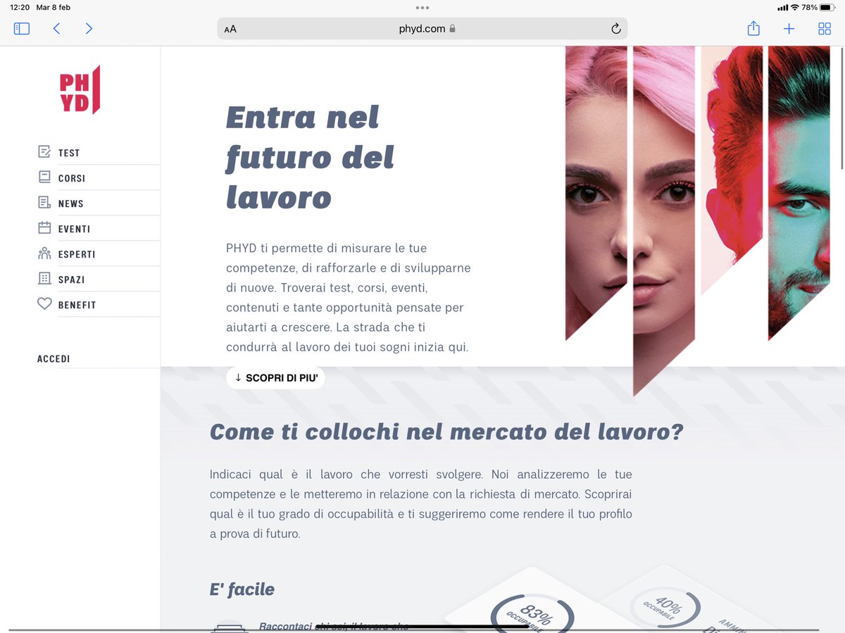 manlio_ciralli's tweet image. PHYD ha rifatto il make-up! Veste grafica più accattivante ed esperienza d’uso più intuitiva, semplice, diretta, fruibile. L’employability é il paradigma moderno che può renderci sempre consapevoli riguardo alle nostre competenze e alla nostra conoscenza. #phyd #employability