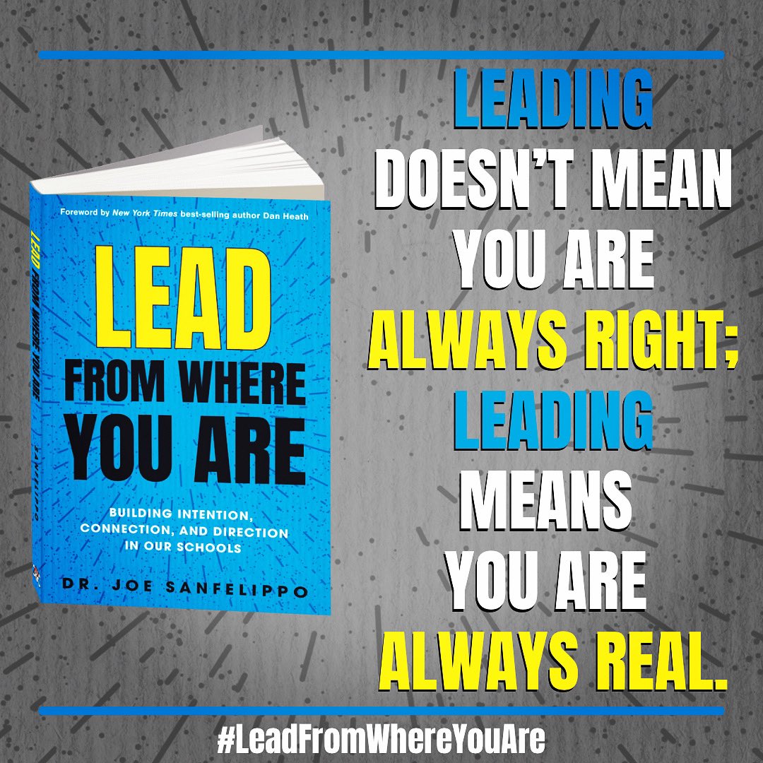 I still make mistakes here. If we always have to be right we can never be real.  amazon.com/dp/194833447X/…   #LeadFromWhereYouAre