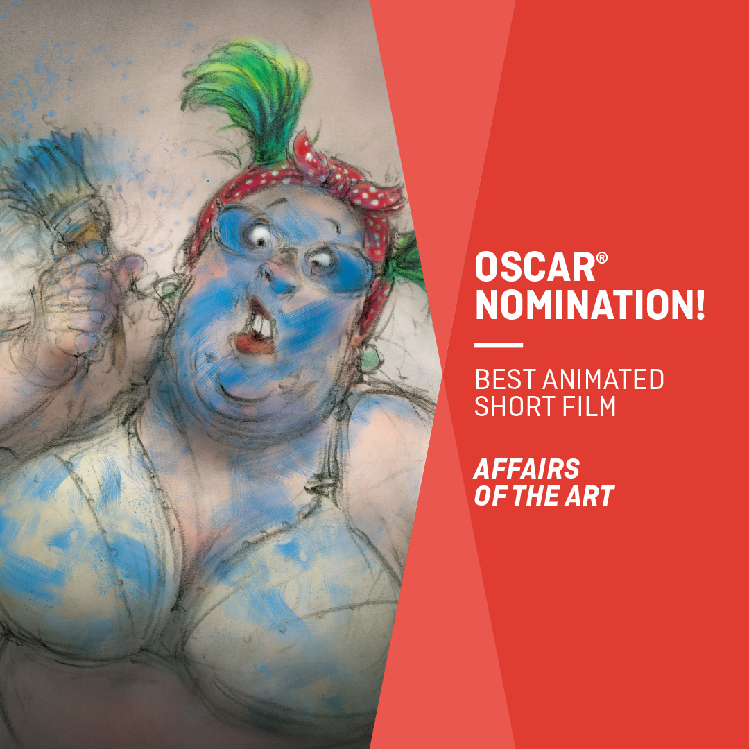 thenfb's tweet photo. 🎉 AFFAIRS OF THE ART by @joannaq and Les Mills is nominated for Best Animated Short Film by @TheAcademy! 
🤩 Stream it for free in #Canada until March 27 → https://t.co/r8eyDq69eH 
A Beryl Productions &amp; #NFB/#ONF co-production.  #Oscars® #OscarNom #Berylisback https://t.co/EAv8BiyMll
