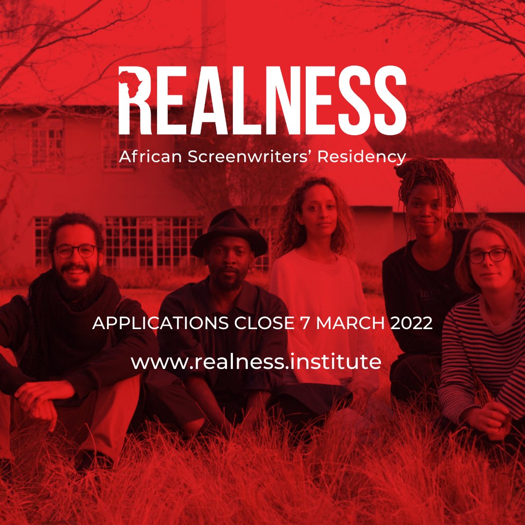 rlnsinstitute's tweet photo. Submissions for the Realness African Screenwritersโ Residency are now OPEN๐จ
๐ The residency will take place from the 3 August to 13 November
Deadline for submissions is 7 March 2022.
More info ๐ https://t.co/HtDyZl8ac2
#film #rlns #screenwriters #african https://t.co/bocYRSVDNv
