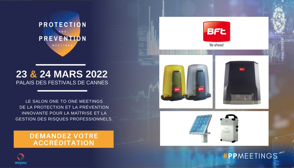 [🔎FOCUS EXPOSANTS]

 Retrouvez <a href="/BFT/">💎</a> France  spécialiste du “Full Access”  sur #PPMeetings du 23 au 24 Mars 2022
-> …rotection-and-prevention-meetings.com/ll