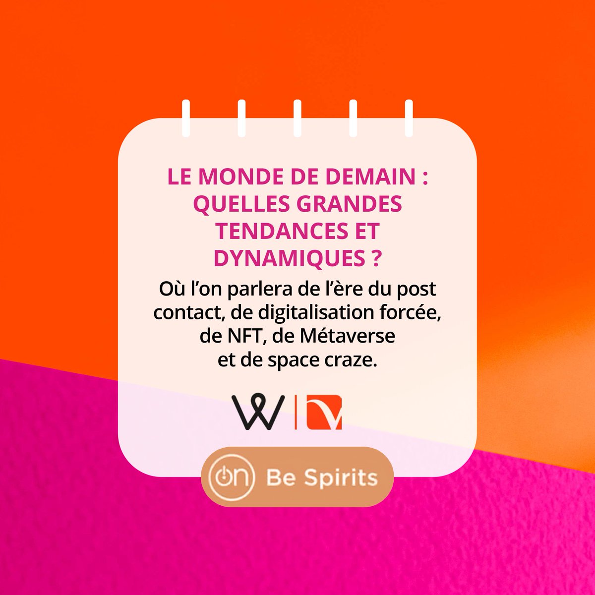 SOWINE's tweet photo. Conférence #SOWINE / Le monde de demain : quelles grandes tendances et dynamiques ? - mardi 15 février à 13h30 - HALL 3 - salle 3 - Be Spirits de @wineparisevent avec Marie Mascré et Théo Clercq-Roques #NFT #Metaverse #SpaceCraze #PostContact #Digital #Digitalisation #Tendances https://t.co/OVXnLV9mwO