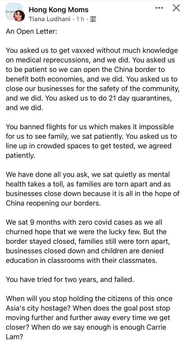 Lawyer_A_Ho's tweet photo. When HK Moms wrote an open letter to #hk #carrielam https://t.co/GHoTJNgr48