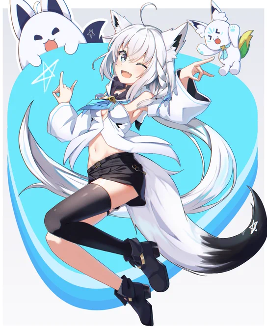 ホロライブ1期生&amp;GAMERS _ 白上フブキ🌽
#絵フブキ 
