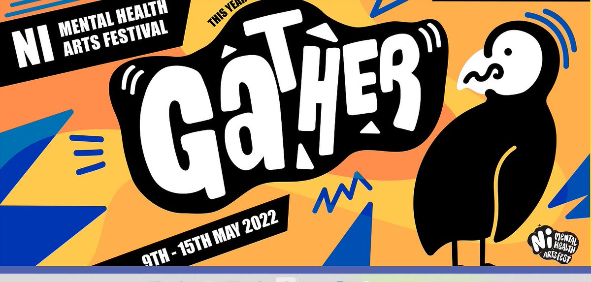 NI Mental Health Arts Festival - This year's festival takes place on-line and in person, restrictions permitting, from 9-15 May. Its theme is 'Gather'. Submissions are welcomed until 20 February!
nimhaf.org/?fbclid=IwAR1r…
FsBPkC47RF-AWP-hboyMKsvFumMTarBy_HEoP-0