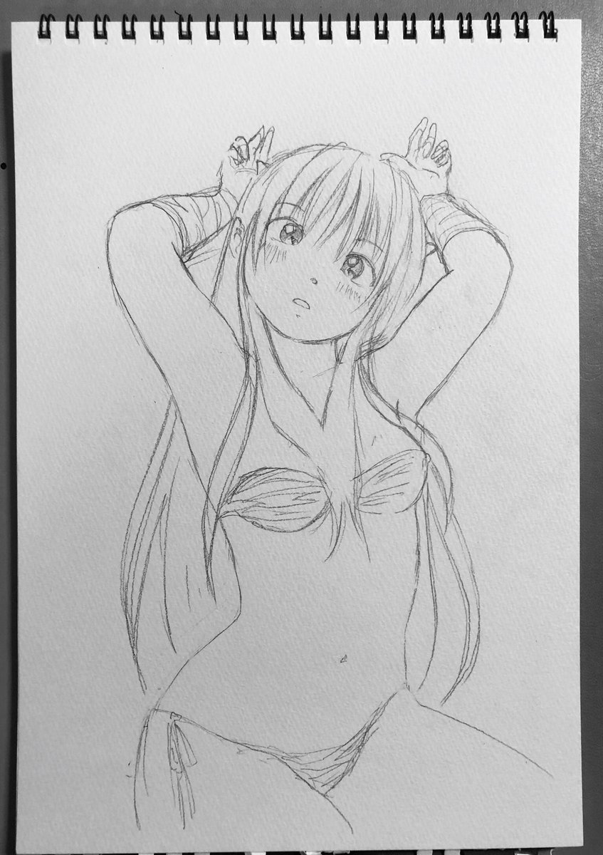 ①鉛筆画
②ペン入れしてコピック塗り
③クリスタでトレースして塗った

#ラムちゃん 