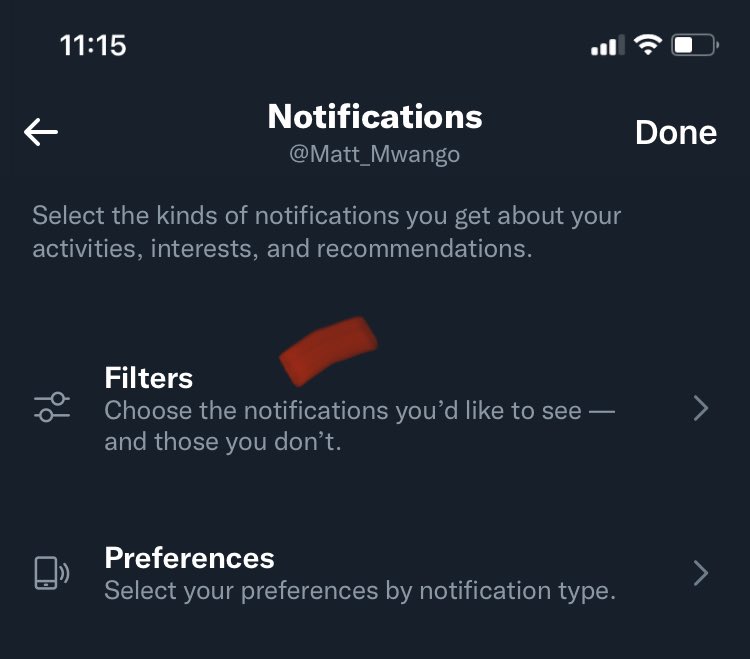 Matt_Mwango's tweet photo. @kevinscott112 @sexi_quin Go to Settings then Choose Filters https://t.co/3cUaZdsCgi