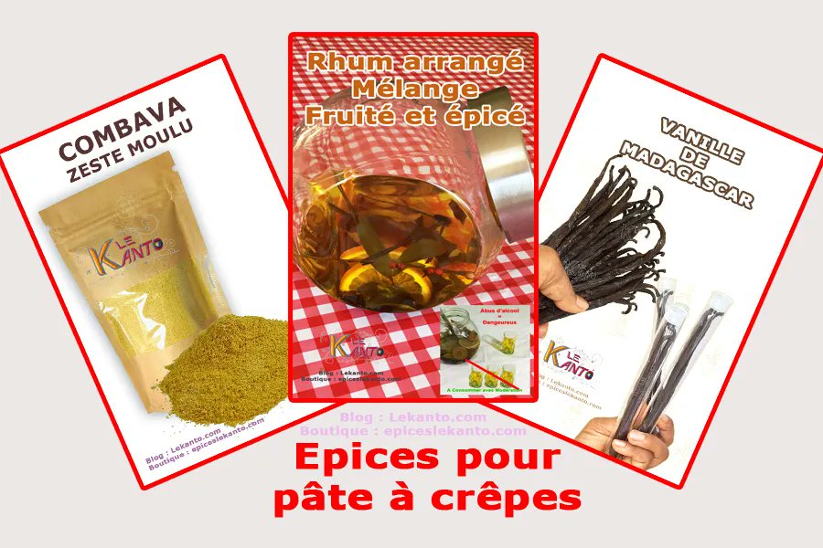 MADAKANTO's tweet photo. Bonjour,
Avec de la vanille de Madagascar, du combava en poudre et du rhum arrangé vous pouvez réussir la meilleure pâte à crêpes sans grumeaux.
#vanille #vanilla #combava #kaffirlime #rumarrange #spicedrum #madagascar #crepes #pancake

Épices En Ligne https://t.co/9G49cEtsGe https://t.co/rj5l1xT8Lm