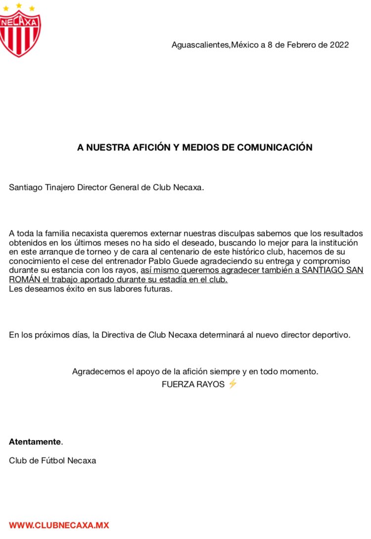 franxizko_ricoy's tweet photo. 🚨🚨🚨Hey banda no me lo van a creer, se ha filtrado el comunicado de @ClubNecaxa ...💣💣💣tic, tac...
#ContiGoNecaxa ⚡️#FuerzaRayos #chaquetasmentalesdemadrugada #FueraSanRoman Oficial!! 🚨🚨🚨 https://t.co/pFOZQiqQto