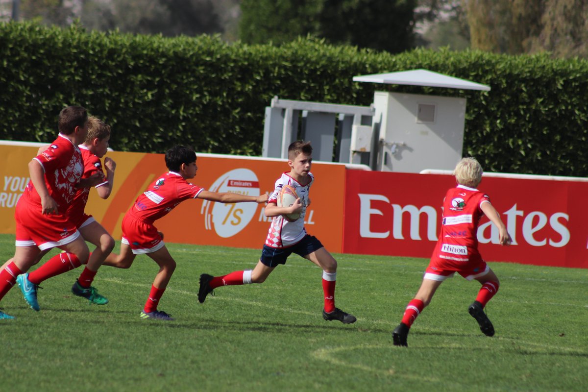 BSAKAbuDhabi's tweet photo. We were thrilled to be sent more pictures of BSAK students playing for Harlequins teams, in the HSBC Rugby Festival in Dubai, a few weekends ago. Two teams in the U11 age group made it to the finals after a long absence from the pitch. #GoBSAK #BSAKSports https://t.co/5doAb2plFh