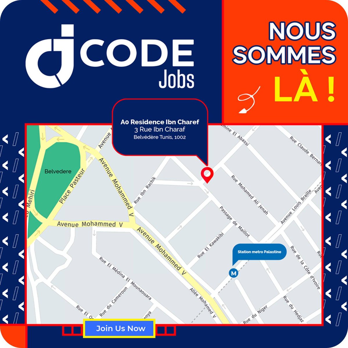 codejobstn's tweet image. Learn the most used web languages and be able to build your website from A to Z &quot;Full stack development&quot; with our qualified team.
Hurry up and join us.
codejobs.com.tn

#CodeJobs #Education #Training #Formation  #Tunisie #Learn #Grow #Web #development #Coding #Business