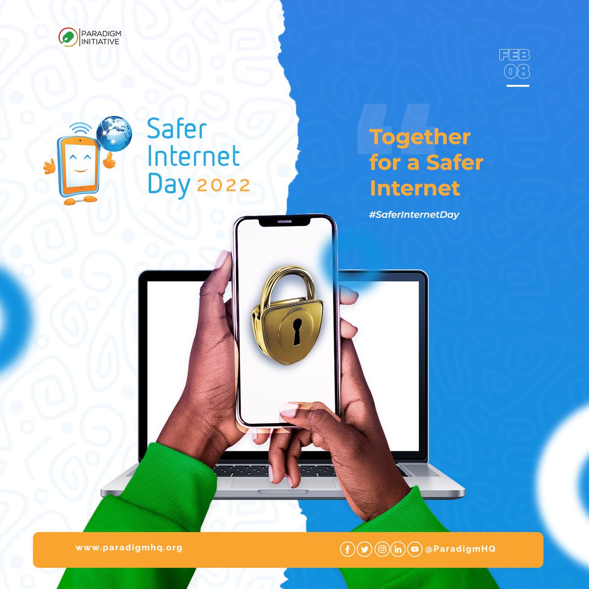 ParadigmHQ's tweet photo. How safe are you using the internet? @ParadigmHQ has developed tools to safeguard your security online.

https://t.co/bCewrepHYu to report online violations 
https://t.co/lVOBtw5pcV to protect digital rights defenders

Let's make the internet safe for all.

#SaferInternetDay https://t.co/uUKncXqDqC