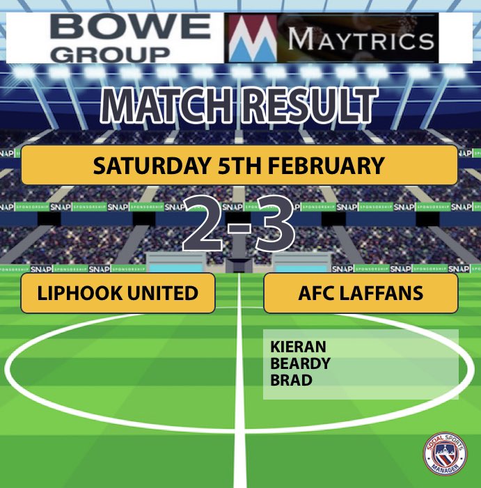 afc_laffans's tweet photo. After going 2-0 down shortly after half time, we recovered strongly and grabbed an injury time winner in a close game against @Liphooksocial. We wish liphook the best for the remainder of the season. #lastminutewinner #thingsyoulovetosee https://t.co/VujwkpLcmq