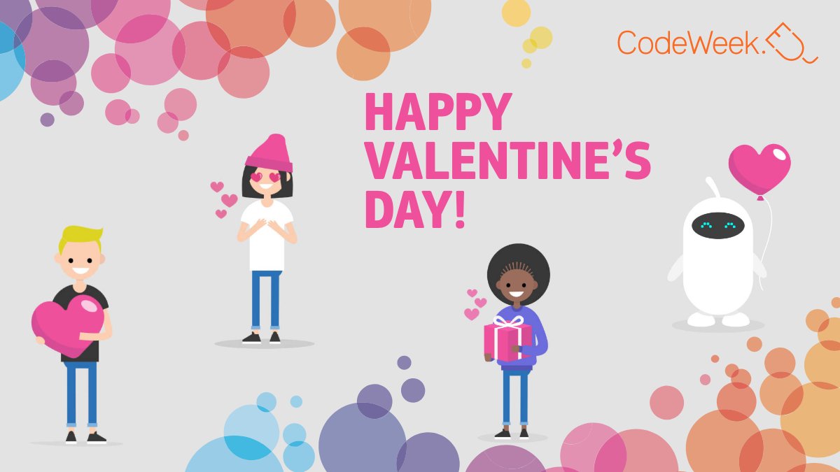 Today is #ValentineDay! 💟 

#CodeWeek is in love with coding!  To prove it, a group of 8-graders from 🇭🇷 Croatia developed a love calculator. It uses a simple algorithm in Python to indicate the ‘love percentage’ between two names.   

Here’s their story: blog.codeweek.eu/is-it-love-or-…