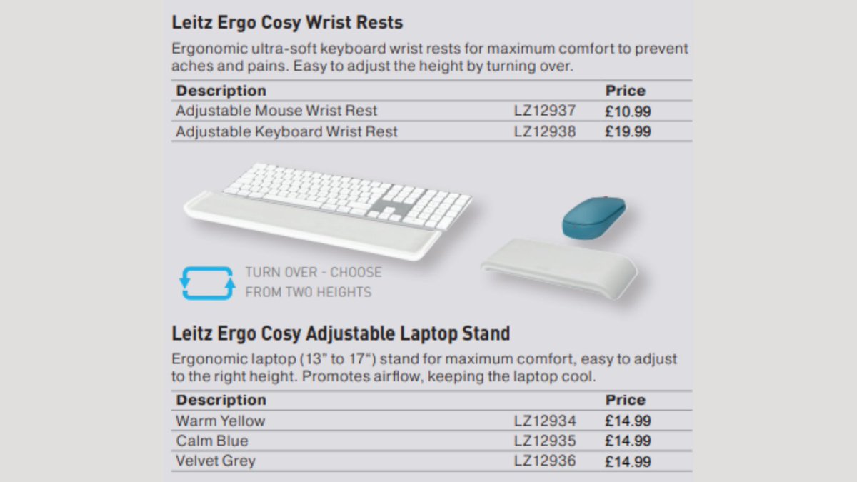 adlerbs's tweet image. Improve your health and wellbeing by creating a comfortable and active workspace to keep you alert with the Leitz Ergo Cosy range.
adlerbs.co.uk/search?query=l…
#leitz #leitzergocosy #comfortableworkspace #workspace #workspacesolutions #merseabusiness #colchesterbusiness #essexbusiness
