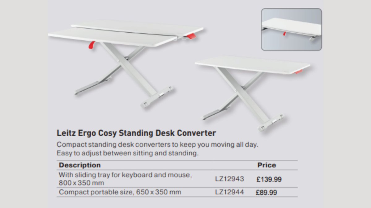 adlerbs's tweet image. Improve your health and wellbeing by creating a comfortable and active workspace to keep you alert with the Leitz Ergo Cosy range.
adlerbs.co.uk/search?query=l…
#leitz #leitzergocosy #comfortableworkspace #workspace #workspacesolutions #merseabusiness #colchesterbusiness #essexbusiness