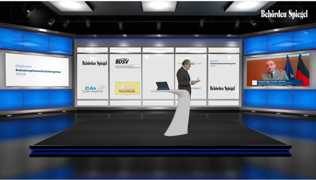 "Es ist wichtig, das wir Verfahren und Führung abstimmen." - Generalmajor Carsten Breuer, Leiter des Corona-Krisenstabes des Bundesregierung spricht auf dem #katakon22 über notwendige Optimierungen für die Handlungsfähigkeit in akuten Krisenlagen.