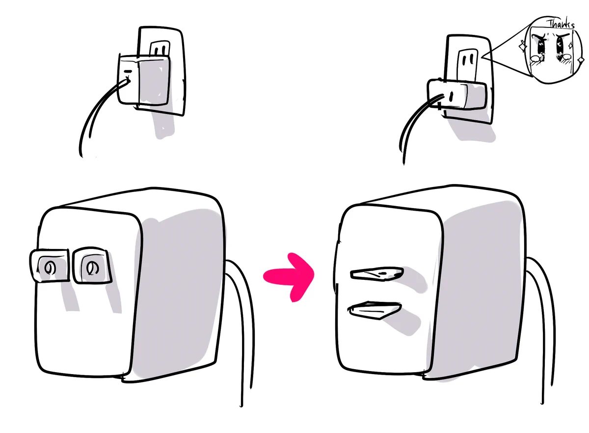 大きい充電器の形状！使いやすい形にして欲しい！