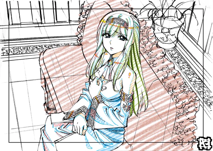 スケッチです。#オリジナルイラスト #創作 