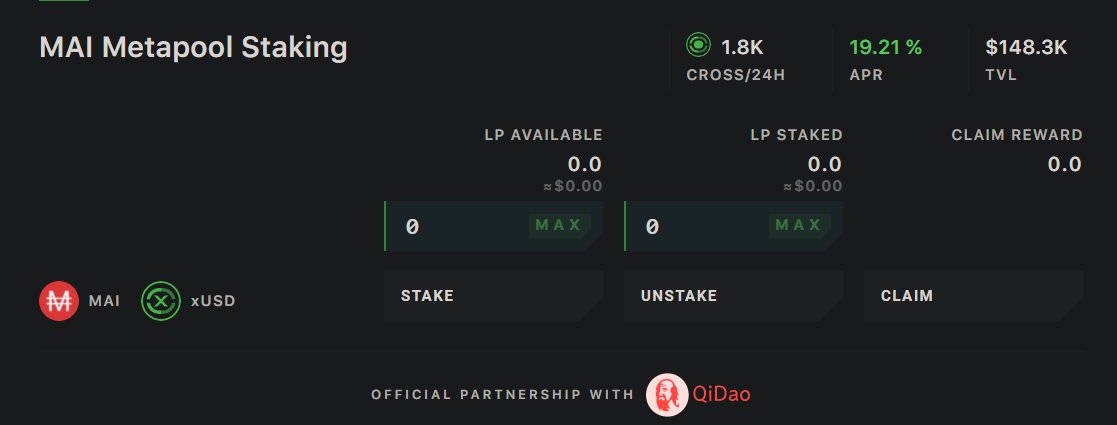 Ca sent bon le rapprochement entre la #cronoschain et @QiDaoProtocol grâce à @avtoCROSS