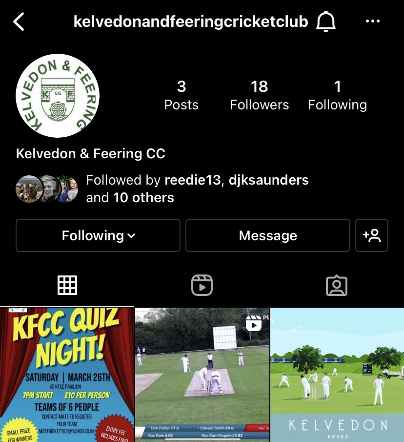 Come and follow us on Instagram! The place to consume content and information for all match-day and training details, as we look build towards the 2022 season with much improvement on last year!