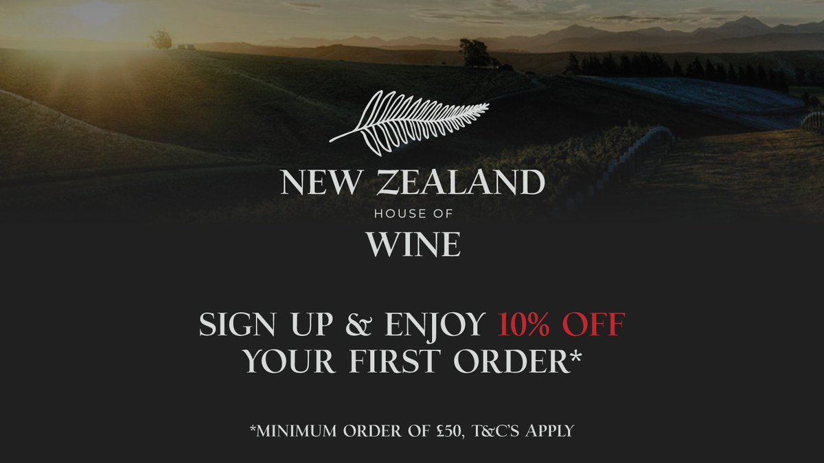 Follow us, but you've never shopped with us? 

Do you have friends and family that you know will just love our wines? 

Sign up with The New Zealand House of Wine you'll receive 10% off your first order.

bit.ly/335YXcz

Discover the wonderful wines of New Zealand

#10%