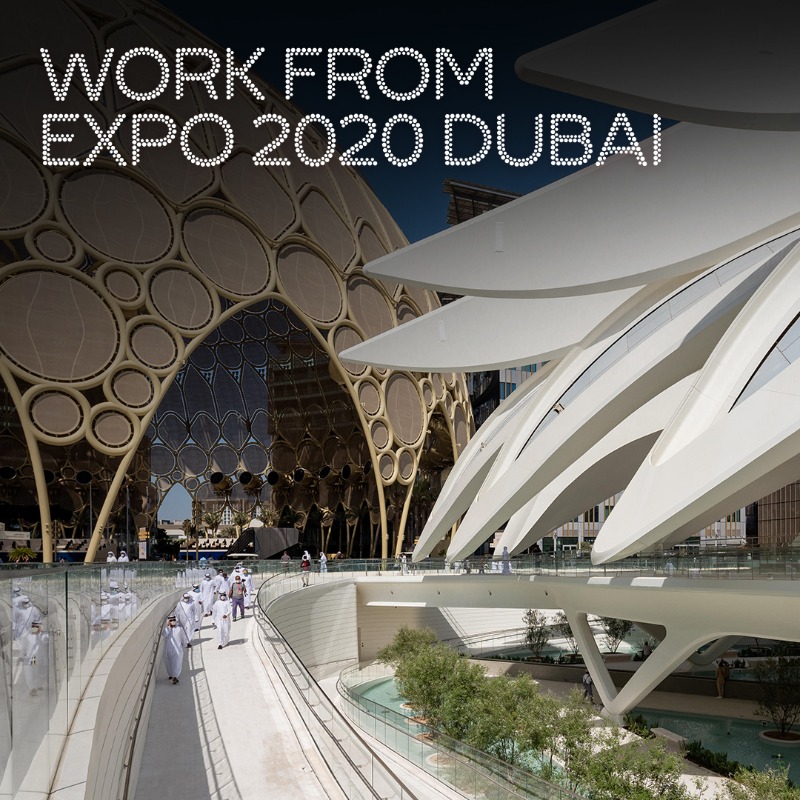 expocitydubai's tweet photo. Discover how much can be achieved in a day - work from Expo 2020 Dubai.