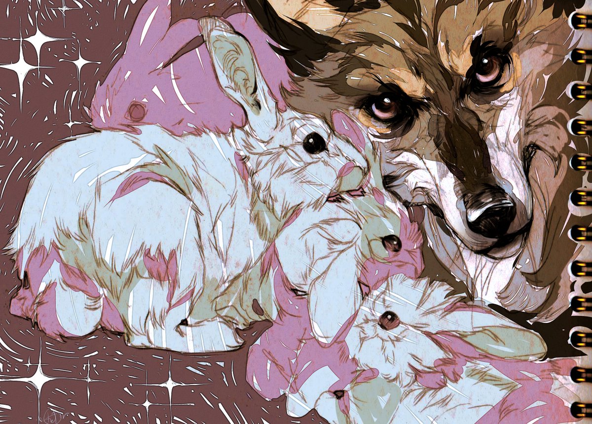 goodevilwolf's tweet photo. Saturn and its moons ✨🐺🐰
An old sketch of the characters of their own setting

#ArtistOnTwitter #sketch #drawing #lineart #canine #sketchart #wolfart #wolf #art #artist https://t.co/N4FCIDMLZ3