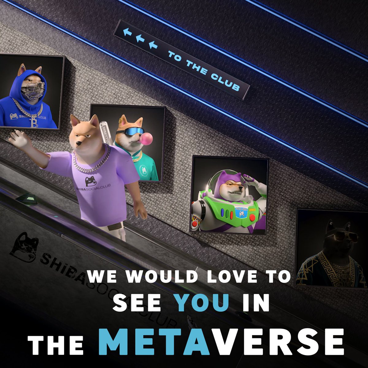 Shibaclubnft's tweet photo. Join us now! The whole club is waiting for you in the Metaverse! 🚀 https://t.co/TSqU3MRVYj