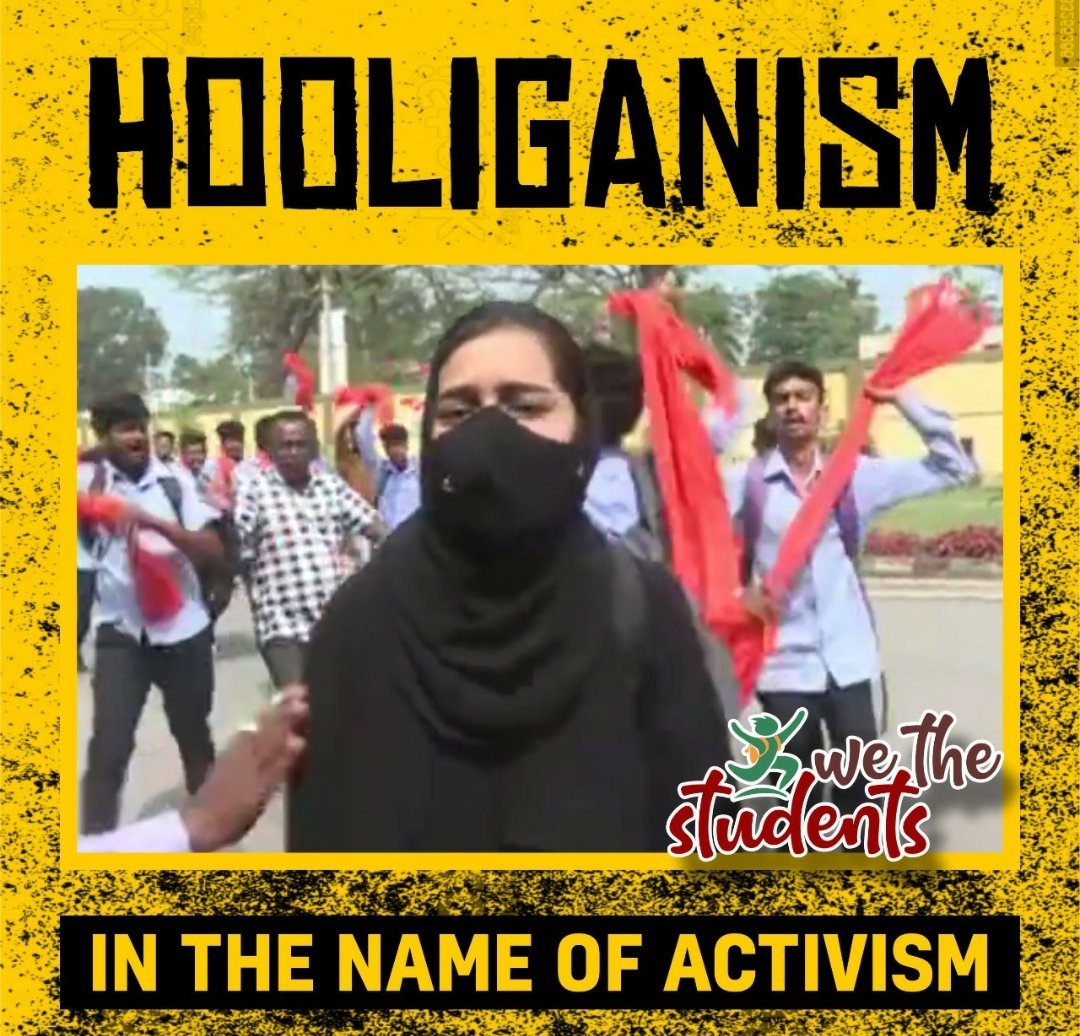 abeer_akrami's tweet photo. Group of coward attack on single Female student wearing #Hijab chanting religious slogans .
Why is #feminist silent tonight? #PuchtahaiBharat aur puchta hai Bharat ye bhi ke kaha gaya #betibachaobetipadhao ke  naare lagane wale ? Kaha hai kaha chupa huwa hai ?? https://t.co/rv5k22NoqO
