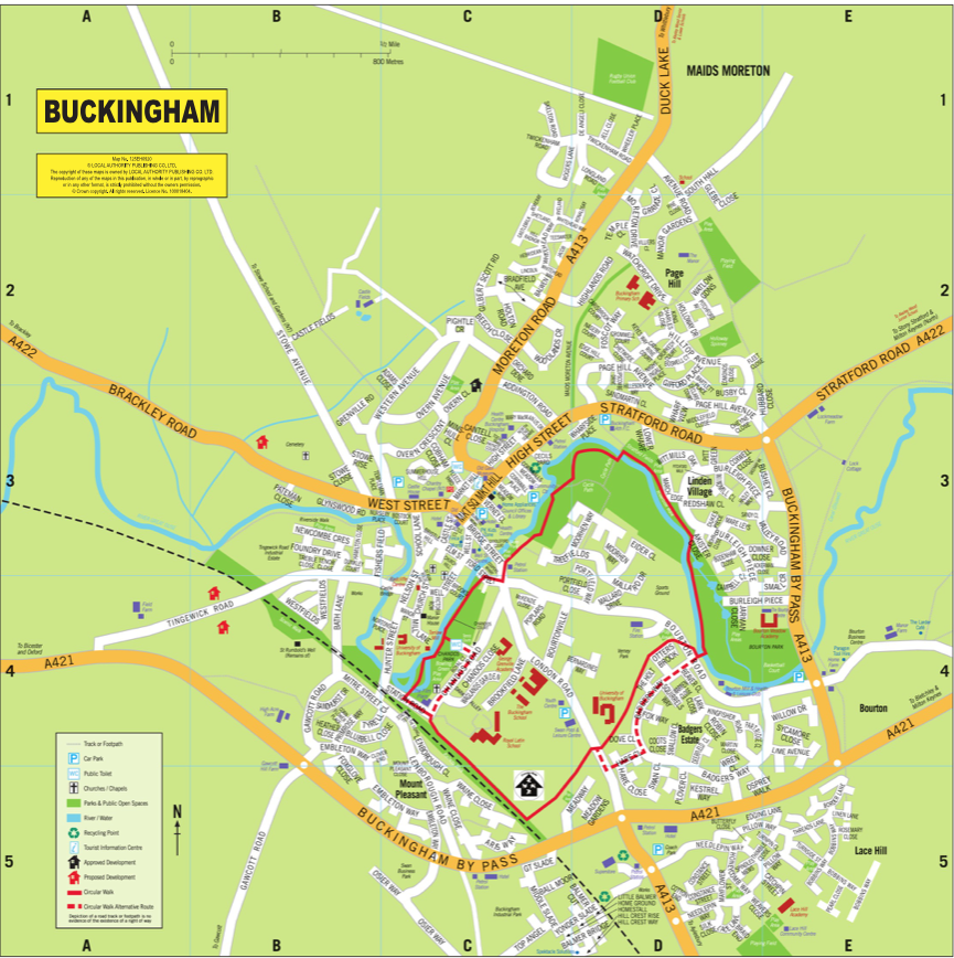 Visiting Buckingham soon? Check out the town map online, and pick up a copy at the <a href="/BuckinghamTIC/">Discover Buckingham</a> office located at the <a href="/OfficialOldGaol/">Buckingham Old Gaol</a>. localauthoritypublishing.co.uk/flip_guides/bu…