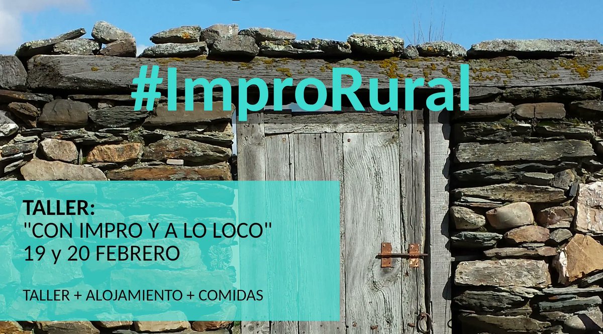 improimpar's tweet photo. Desconecta y aprende Impro en el #ImproRural
Un fin de semana en una casa rural con todo incluido
https://t.co/LsHCS3zm50
#aprendeImpro https://t.co/uipwCzkNPQ
