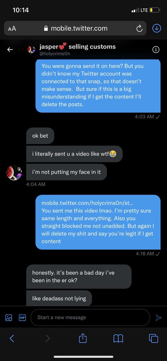 scamprotections's tweet photo. @ BUYERS
-
DO NOT PAY @holycrims0n
she is a SCAMMER and will
block you after receiving payment.
STEER CLEAR!!!!!
#buyingcontent #sellingcontent https://t.co/ih67n1I4jq